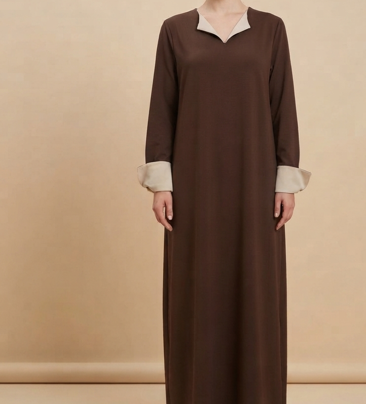 Comfy sleeve color dress