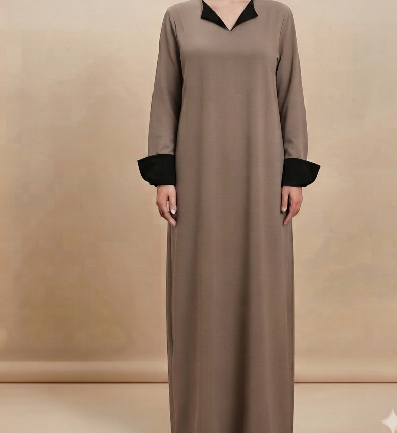 Comfy sleeve color dress