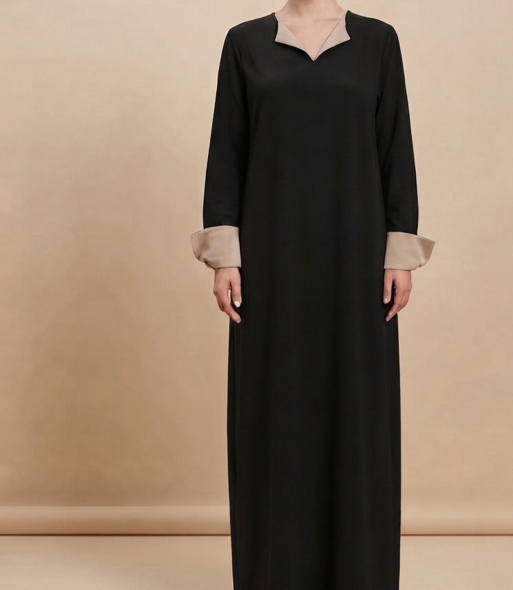 Comfy sleeve color dress