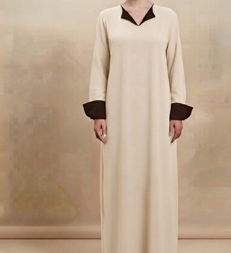 Comfy sleeve color dress