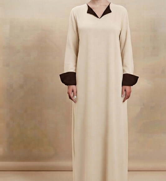 Comfy sleeve color dress